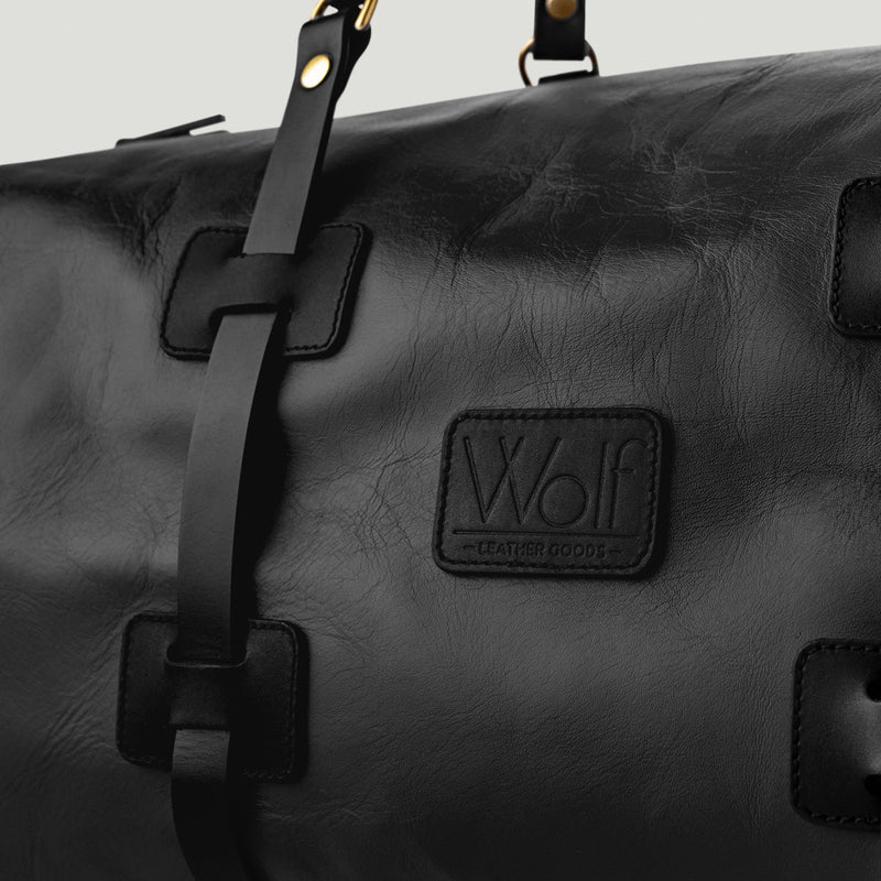 Wolf Leather Weekender Black - Wolf Leather Goods